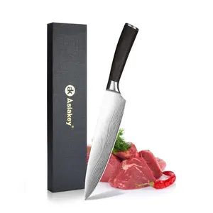 Best-seller Couteau de chef de cuisine allemand en acier damas laser durable de 8 pouces - Product Image 1