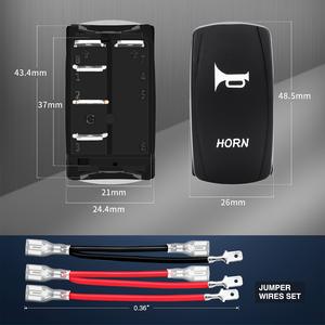 <span class=keywords><strong>Yacht</strong></span>-Schalter, Wasserdichter Auto-Umbau-Schalter 5-polig 2-Positionen Wippschalter Bootsförmig Rückstellbar/Selbsthaltend - Product Image 3