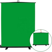 1.5*2M/2*2M Kunci Chroma Layar Hijau Dapat Dilipat Latar Belakang Fotografi Studio Latar Belakang Menggulung untuk Video Studio Streaming Langsung