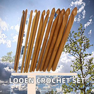 Indskill Offre Spéciale écologique 12 tailles de crochets en bois ensemble de 2.5mm à 12.0mm manche en bois pour le tricot à la main et le crochet - Product Image 3