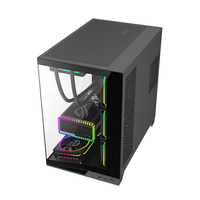 Full Tempered Glass Computer Case Panoramic Gaming PC Chassis Dual Chamber Support 360mm Water Cooling for ATX M-ATX ITX
