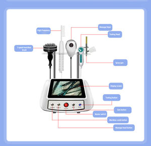 Productos chinos calientes portátil 5 en 1 analizador de cabello del cuero cabelludo y analizador de análisis de cuero cabelludo máquina de tratamiento de cabello para peluquería - Product Image 5