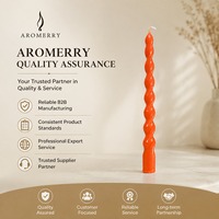 Bougies torsadées en spirale de couleur personnalisée en gros, non toxiques, en cire de paraffine de qualité supérieure, longues bougies en bâton pour la décoration de table et de la maison