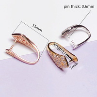 Pendentif losange en argent sterling 925 de 15 mm avec clip de fixation pour pierres précieuses et accessoires de bijoux en jadéite – Vente en gros
