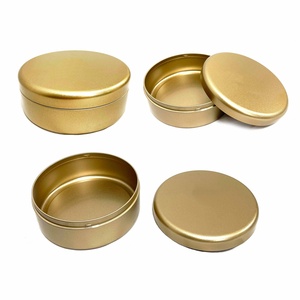 Caja Redonda de Metal Impresa Personalizada - Envase Metálico de Grado Alimenticio para Comida de Perro, Dulces y Regalos - Caja de Hierro de 50g 60x25mm - Product Image 1