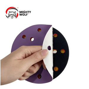 Hochwertige lila Kfz-Schleif scheibe 150mm <span class=keywords><strong>60</strong></span> bis 800 Körnungen 6 Zoll Keramik lila Schleifpapier - Product Image 1