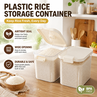 Multi-purpose Food-grade Plastic Rice Storage Container Home Use Rectangular Sealed Insect-Proof Moisture-Proof Rice Box