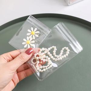Offset Printing Small Gift Packaging Reusable Eva Pvc Frosted <b>Plastic</b> Custom Logo Clear Jewelry <b>Zipper</b> <b>Bags</b> - Product Image 2