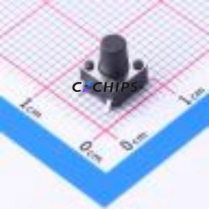 TS6675TP 250gf 009 Tactile Switch SMD-4P,6x6mm Switch Single Pole Single Throw Round Button 2.5N Vertical Mount - Product Image 1