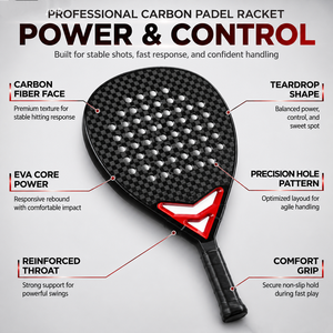 Raquette de tennis personnalisée Newchance de haute qualité, raquette de padel en fibre de carbone, noyau en mousse EVA, légère, <span class=keywords><strong>logo</strong></span> personnalisé - Product Image 1