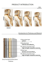 Panneaux muraux en PVC effet marbre brillant moderne, imperméables, texture dorée, pour la décoration murale du salon