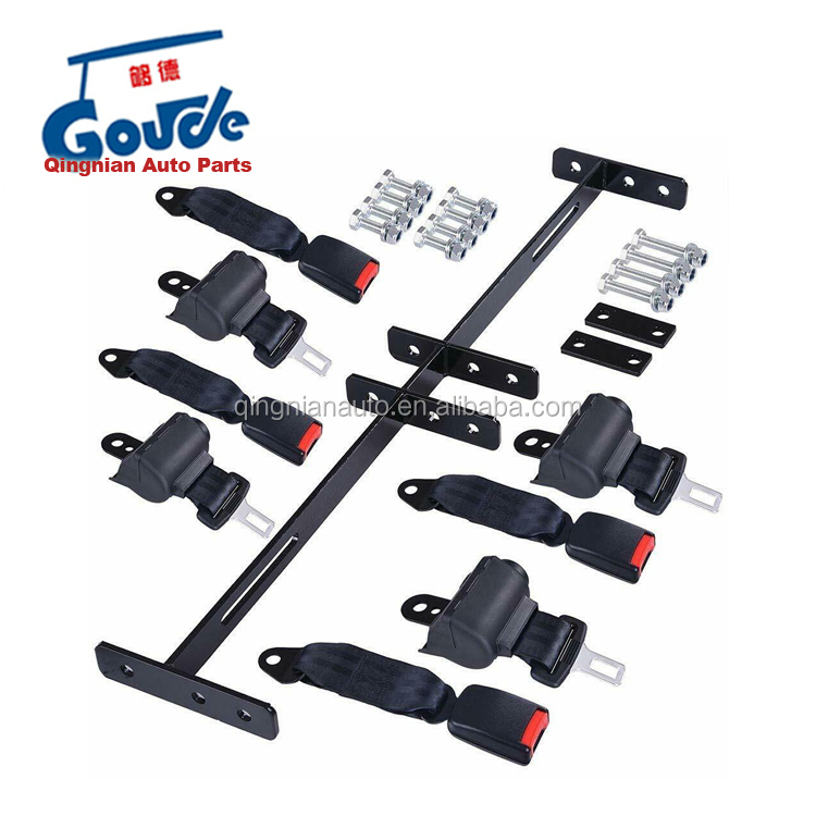 Комплект ремней безопасности и кронштейнов для гольф-мобиля-комплект из 4 пассажиров