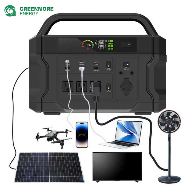 Portable Power Station High Capacity 1200W Solar Outdoor Camping Backup Solar Power Generator Station Portable