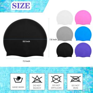 Adult Kids Customize Printing Team Swimming Hats <b>Silicone</b> Swim Cap - Product Image 2
