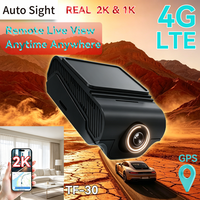 Cámara para Coche 4G con GPS y Beidou, Grabación Frontal 2K y Trasera 1080P, Control Remoto por WiFi y APP, Monitor de Conducción