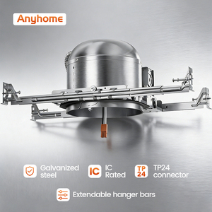 Caja de conexiones empotrada de 6 pulgadas Intertek para luces LED delgadas tipo downlight, carcasa para luces de soffit - Product Image 1