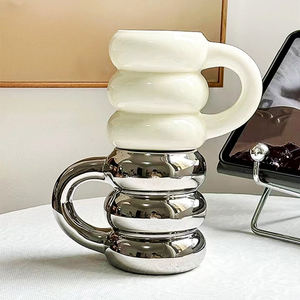 แก้ว<span class=keywords><strong>กาแฟ</strong></span>เซรามิคดีไซน์แปลกใหม่ สไตล์นอร์ดิก โดโลไมต์ แก้วอ้วน ขายดี - Product Image 3