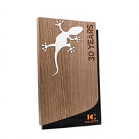 Panneau de porte personnalisé en bois JC-LM254, plaque décorative pour intérieur et extérieur