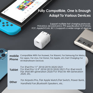 US Plug Baixa Temperatura Seguro Carregamento Rápido 90 graus Folding Plug PD30W GaN Gálio Nitreto Adaptador De Alimentação - Product Image 2