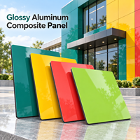 Panneau composite en aluminium brillant 4 mm, taille personnalisée, revêtement PE, couleur personnalisée, panneau ACM pour enseignes publicitaires