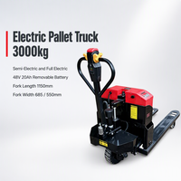 Chariot à palettes électrique, transpalette hydraulique alimenté par batterie pour le chargement, le déchargement et le transport de marchandises en entrepôt