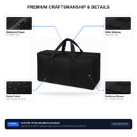 Sac de rangement pour couette et couvre-lit, imperméable en PU, avec fermeture éclair, pliable, en tissu Oxford, organisateur de placard avec poignées renforcées en X