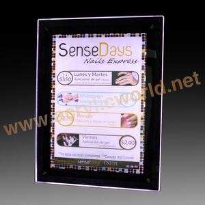 Soporte de Acrílico Personalizable para Letreros LED con Paneles Intercambiables, Exhibidor Luminoso para Tiendas y Exposiciones - Product Image 3