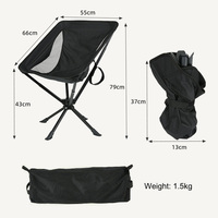 Chaise pivotante rotative à 360 degrés de haute qualité en aluminium léger Portable pliant lune Camping chaise d'extérieur
