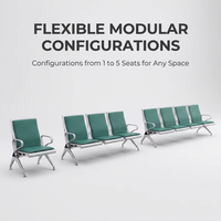 Bancs empilables en acier inoxydable robustes et personnalisables pour espaces publics à fort trafic, hôpitaux et aéroports
