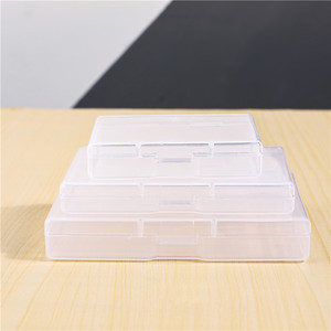 Transparent PP Plastic Storage Box With Lid Rectangle Candy Packaging And Storage Container For Powder Puffs Erasers Accessories - Product Image 1