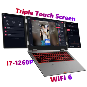 Nuevo portátil Intel <span class=keywords><strong>I7</strong></span> <span class=keywords><strong>12th</strong></span> <span class=keywords><strong>Gen</strong></span> 16 pulgadas Dual 10,5 pulgadas 3 tres monitores Triple pantalla extendida WIFI 6 ordenador portátil de oficina de negocios - Product Image 1