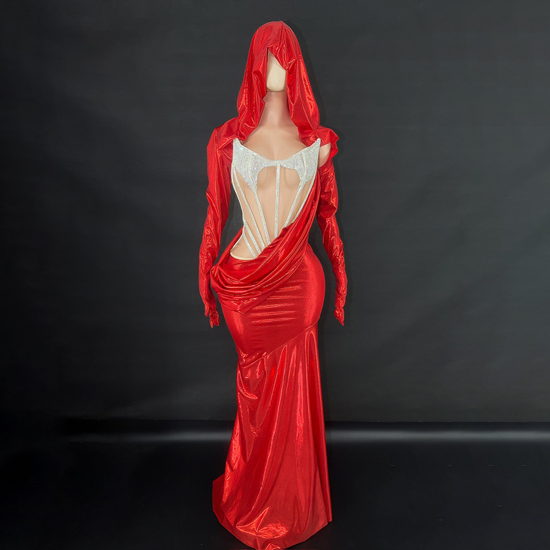 Rosso con cristalli argentati