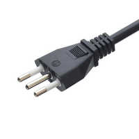 Câble d'extension commercial Sheng 10-16A 3 broches C5 Clover Connector Plug Noir Standard Italien IEC H05VV-F 3G 0.75mm²