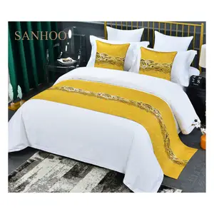 SANHOO酒店用品悬棉100床单埃及棉布床单套装酒店床单床单