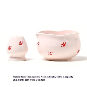 Estick Floral Bud Matcha Bowl Set para New Cross-Border para Amazon Release Floral Bud Cerámica <span class=keywords><strong>Tetera</strong></span> Bambú <span class=keywords><strong>Plato</strong></span> Toallita Caja de regalo - Product Image 5