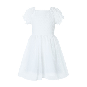 Robe en mousseline à manches bouffantes pour filles avec nœud, robe de demoiselle d'honneur pour fête, robe de printemps-été pour Pâques et anniversaire, OEM ODM - Product Image 6