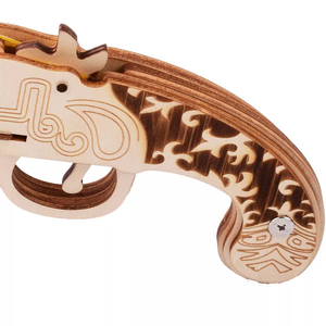 Vendita calda IIECREATE 3D in legno pistola Puzzle taglio Laser selciato giocattolo educativo per bambini di età 5-7 anni - Product Image 4