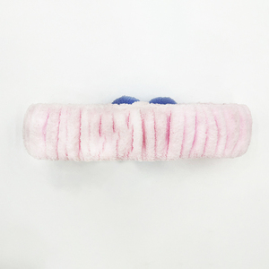 Sang Trọng Dễ Thương Tim San Hô Lông Cừu Trang Điểm Spa Headband Mềm Đàn Hồi Head Bọc Mỹ Phẩm <span class=keywords><strong>Bow</strong></span> Phụ Nữ Mặt Tóc Ban Nhạc Scrunchies - Product Image 6