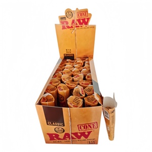 For Classic Brown Cone <b>Rolling</b> Papers 78mm 1 1/4 Natural Plant Fiber Slow Burning 6pieces/smallbox 32smallboxes/display <b>Box</b> - Product Image 3
