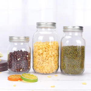 سعر الجملة متوفر بأحجام مختلفة مع غطاء برطمانات ماسون 16 أونصة بغطاء أسود 12 أونصة برطمان ماسون مع غطاء - Product Image 2