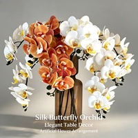 Großhandel Künstliche Schmetterlingsorchidee Realistische Orchideenpflanze Künstliche Blumen mit Topf Orchidee mit Vase