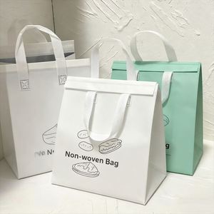 Bolsa Térmica Ecológica Aislada de Tela No Tejida con Protección Térmica y Asa Reutilizable para Sándwiches, Bocadillos y Comida para Llevar - Product Image 1