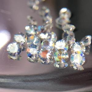 Andesine naturelle, labradorite, pierre précieuse taillée en diamant, taille brillant ronde, pierre de lune arc-en-ciel de Madagascar pour la fabrication de bijoux - Product Image 2