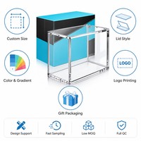 Boîte de présentation en acrylique personnalisée en gros avec couvercle magnétique transparent pour cartes à collectionner et objets de collection