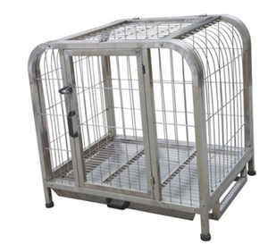 Gabbia per cani da compagnia in acciaio inossidabile con motivo solido con vassoio in plastica per passeggiare comodamente - Product Image 2