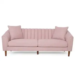 现代时尚沙发流线型设计可爱粉色面料模块化家居家具客厅沙发