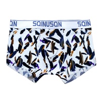 Nouveaux hommes glace soie respirant Boxer Shorts haut-mi mince dentelle imprimé sous-vêtements lisse mi-taille grande taille caleçons Boxer Shorts
