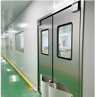 Puerta Batiente de Acero Inoxidable sin Impactos, de Doble Vía con Retorno Automático, para Restaurantes, Cocinas, Cámaras Frigoríficas, Fábricas y Supermercados
