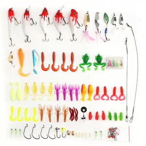 Kit de Señuelos QY, 5 Piezas, Señuelos de Superficie para Pesca de Lubina, Señuelos Artificiales, Set de Aparejos de Pesca de Agua Dulce y Salada - Product Image 1