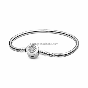 Pulsera Original para Mujer, Joyería, Regalo <span class=keywords><strong>de</strong></span> Cumpleaños, 100% <span class=keywords><strong>Plata</strong></span> <span class=keywords><strong>de</strong></span> <span class=keywords><strong>Ley</strong></span> S925, Alta Calidad, Brazalete con Dijes Clásicos <span class=keywords><strong>de</strong></span> Dora - Product Image 6